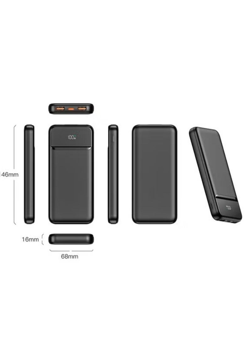 iOsuite 10000 mAh Power Bank Portable Charger USB Type C Battery Pack 20W Fast Charging Compatible with iPhone 16 15 14 13 Pro Max Samsung Galaxy Z Fold 6 S24 S23 S22 S21 Ultra Apple Watch Airpods iPad Black  - Image 3