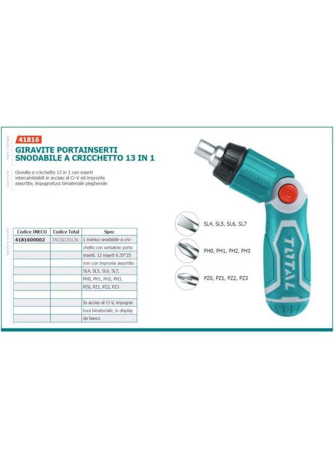 TOTAL TOOLS 13 IN 1 Ratchet screwdriver set - TACSD30136 - pzsku/Z02D0CCDC1A7E8DC5D3FEZ/45/_/1727868171/2a7ba060-68cf-430e-9e02-d4e80130991a