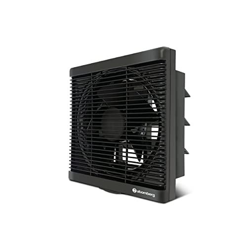 atomberg Efficio Exhaust Fan 200mm (8 Inches) | BLDC Motor | 20W| Low Noise | 1600 RPM| Ideal for Bathroom, Kitchen | Easy to Clean | Installation-Square Cut (245mm) | 2 Years Warranty | Black - Image 1