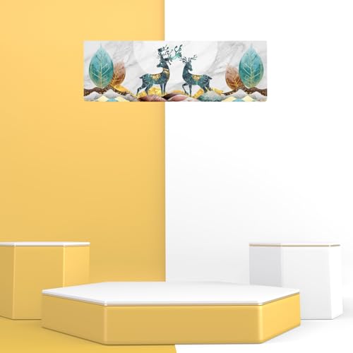 Ameedarshan Polyester Deer Nature Golden Printed Air Conditioning Dust Cover Folding Designer Ac Cover For Indoor Split Ac (97 X 31 X 21) - Image 4