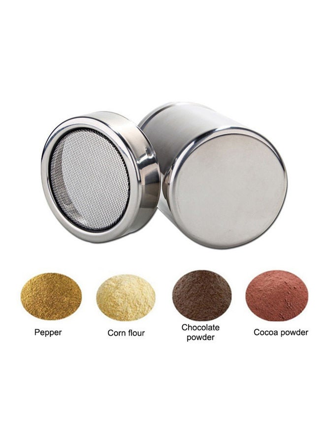 Y&D Chocolate Shaker Icing Sugar Cocoa Flour Powder Coffee Sifter Silver - Image 4