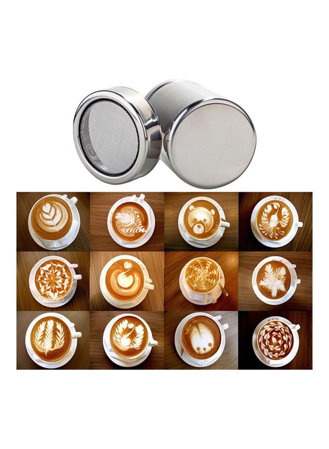 Y&D Chocolate Shaker Icing Sugar Cocoa Flour Powder Coffee Sifter Silver - Image 2