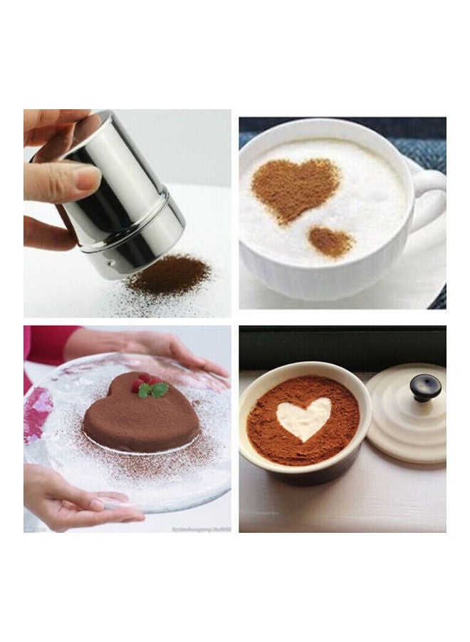 Y&D Chocolate Shaker Icing Sugar Cocoa Flour Powder Coffee Sifter Silver - Image 3