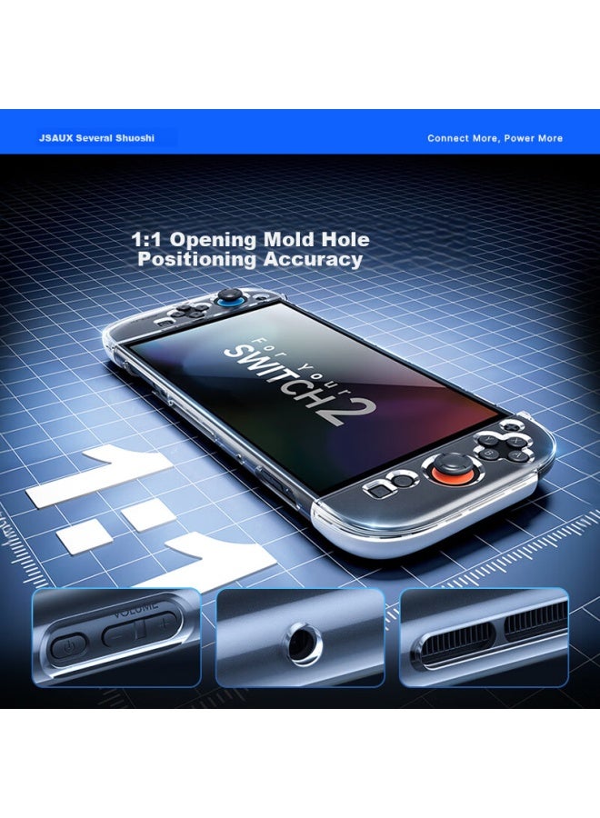 Jsaux Switch2 Protective Case, Compatible With Nintendo Switch 2 Accessories, Anti-Slip, Anti-Sweat, Shockproof, Hard And Soft Tpu Protective Cover, Ns2 Generation, Heat Dissipation Detachable Case - Image 2