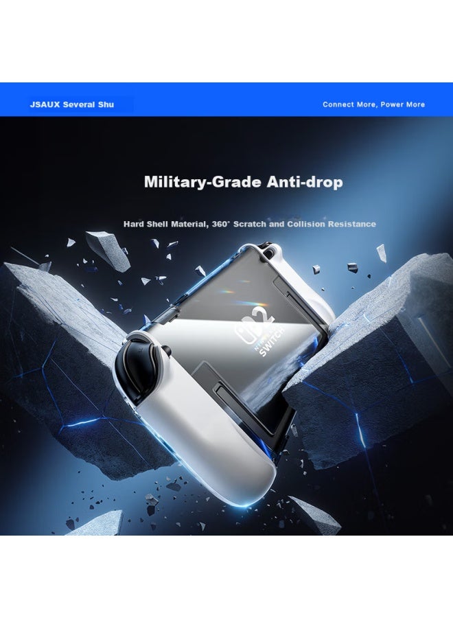 Jsaux Switch2 Protective Case, Compatible With Nintendo Switch 2 Accessories, Anti-Slip, Anti-Sweat, Shockproof, Hard And Soft Tpu Protective Cover, Ns2 Generation, Heat Dissipation Detachable Case - Image 3