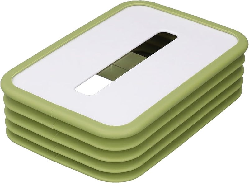 Green Silicone Foldable Tissue Box Cover Automatic Dispenser For Home Car Baby Stroller - Image 3
