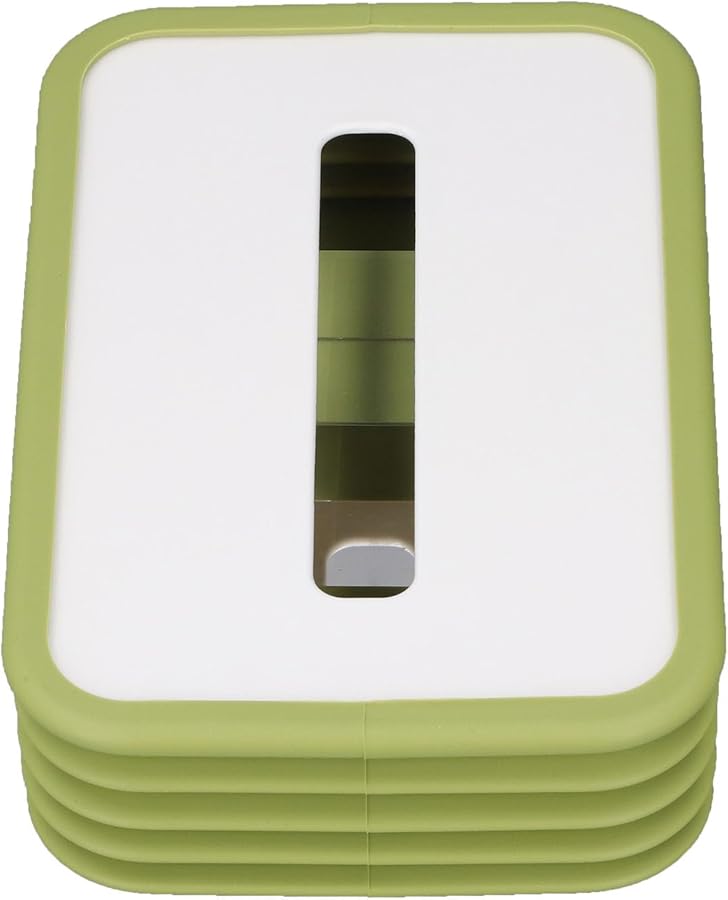 Green Silicone Foldable Tissue Box Cover Automatic Dispenser For Home Car Baby Stroller - Image 4