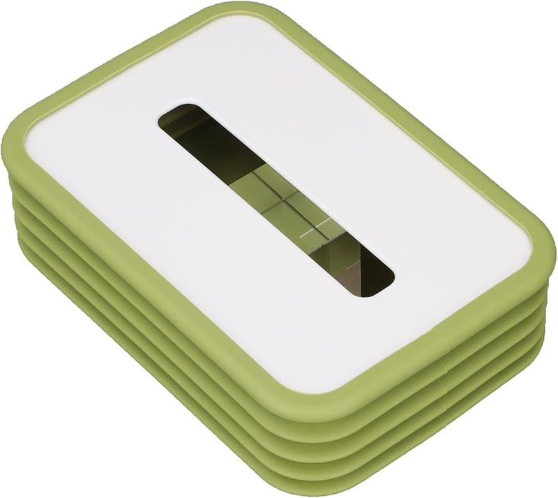 Green Silicone Foldable Tissue Box Cover Automatic Dispenser For Home Car Baby Stroller - Image 1