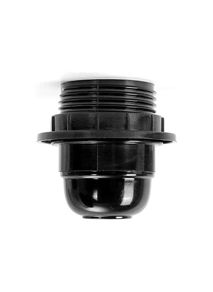 Generic - E27 screw mount with rondella for chandeliers, appliqués, lampshades, and pendants - for fixing glass globes and shades (one black piece) - Image 1