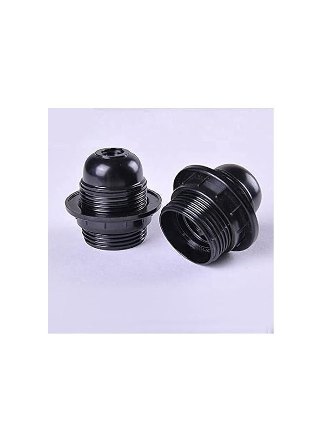Generic - E27 screw mount with rondella for chandeliers, appliqués, lampshades, and pendants - for fixing glass globes and shades (one black piece) - Image 1