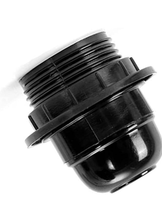 Generic - E27 screw mount with rondella for chandeliers, appliqués, lampshades, and pendants - for fixing glass globes and shades (one black piece) - Image 1