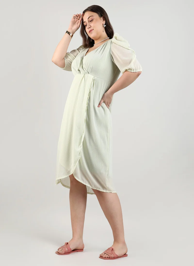 Instafab Plus Petal Hem Dress