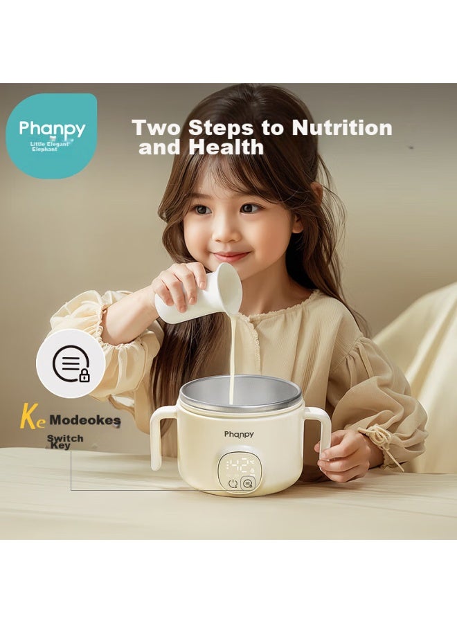 Xiaoya Elephant Xiaoya Xiang Baby Constant Temperature Bowl, Rechargeable Heating, No Water Needed, Children's Smart Electronic Insulated Straw Feeding Bowl - Image 5
