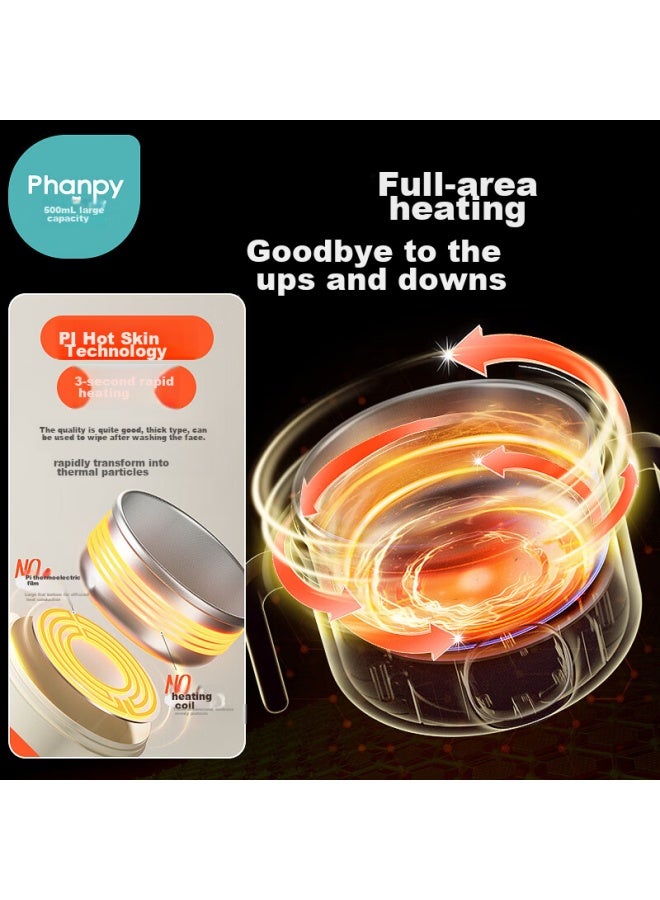 Xiaoya Elephant Xiaoya Xiang Baby Constant Temperature Bowl, Rechargeable Heating, No Water Needed, Children's Smart Electronic Insulated Straw Feeding Bowl - Image 2