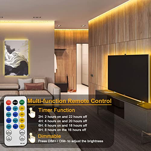 echosari Strip Lights Battery Operated, 16.5Ft 150 LED 2835 SMD Closet Strip Lights with Remote for Bedroom, Kitchen, Cabinet Décor (Warm White) - Image 5