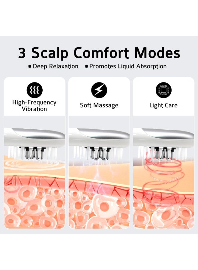 Bukela 3-in-1 Hair Oil Applicator for Scalp with No-Drip Dispenser, Lightweight Hair Brush, Electric Scalp Massager, Portable Design for Travel & Home Use - Image 3