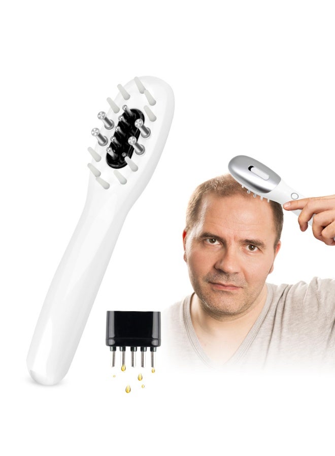 Bukela 3-in-1 Hair Oil Applicator for Scalp with No-Drip Dispenser, Lightweight Hair Brush, Electric Scalp Massager, Portable Design for Travel & Home Use - Image 1