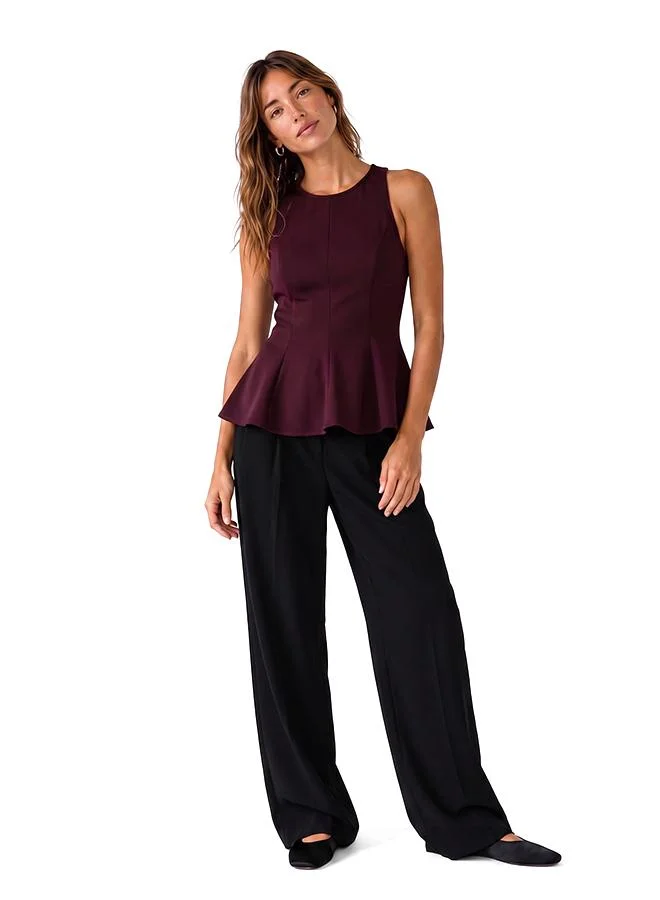Sleeveless Peplum Blouse