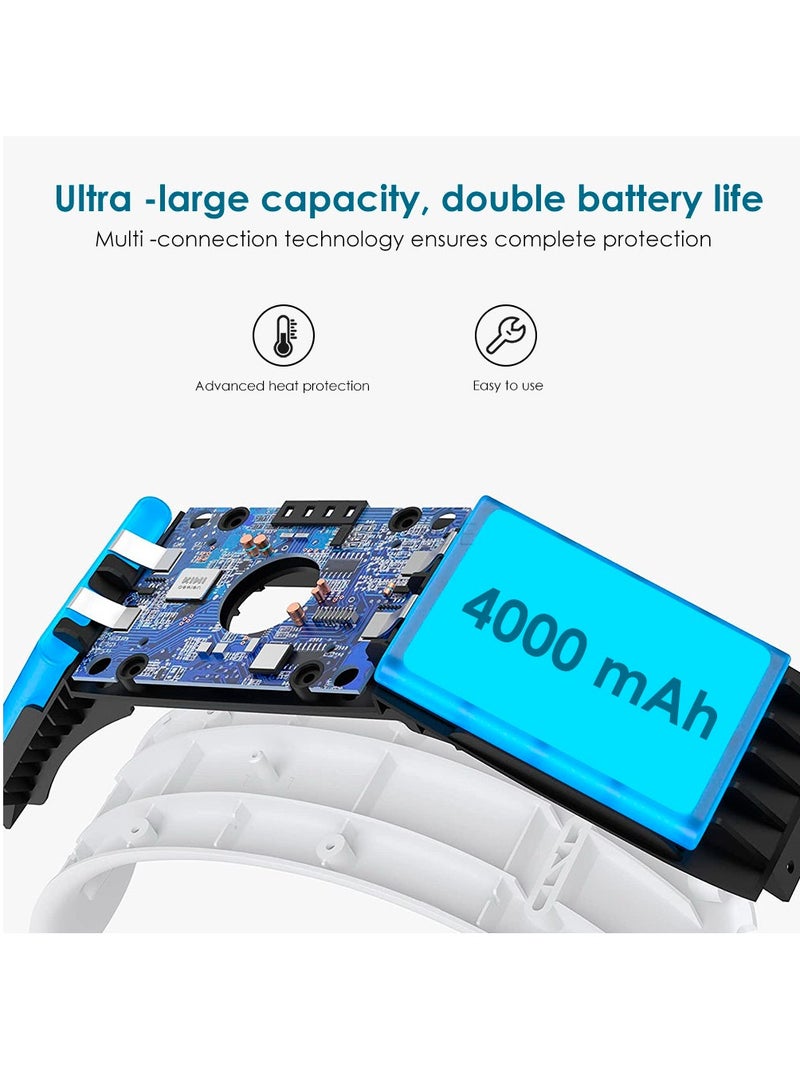 حزام رأس شحن 2 في 1 لملحقات Oculus Quest 2 بديل قابل للتعديل بقدرة 8000 مللي أمبير في الساعة لملحقات Oculus Quest 2 VR (أبيض) - Image 4