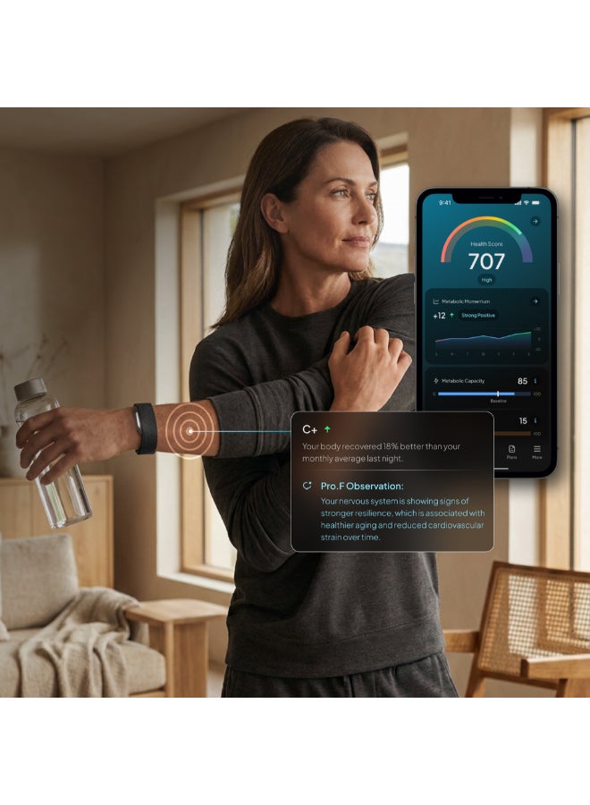 Hume Health The Hume Band 2.0 - Next-Generation Smart Wearable For Health & Fitness Tracking, Black - Image 5