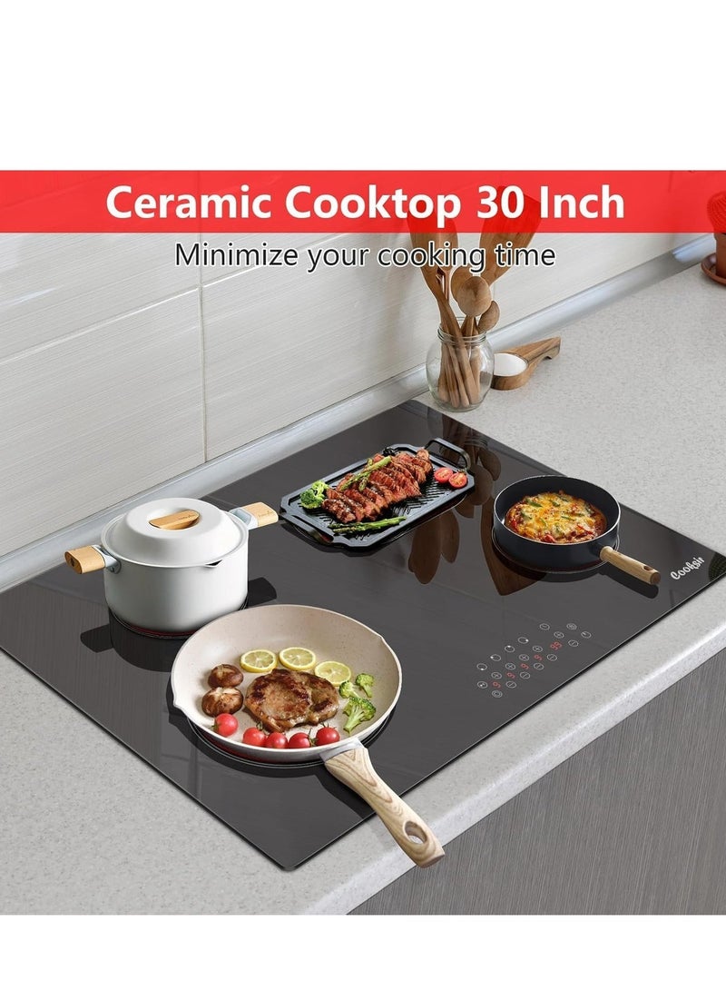 LC Cookware Built-in 2 Burner Infrared Induction Cooker 2000w+1000w High power Suitable for all Pans 37624 - Image 3