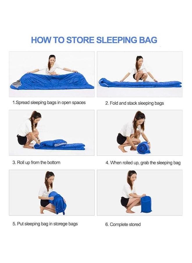هوكور TRASSLE Sleeping Bag, Lightweight 3 Season Weather Sleep Bags for Kids Adults Girls Women, Microfiber Filled Compact Design for Backpacking/Hiking/Camping/Mountaineering  - Image 5