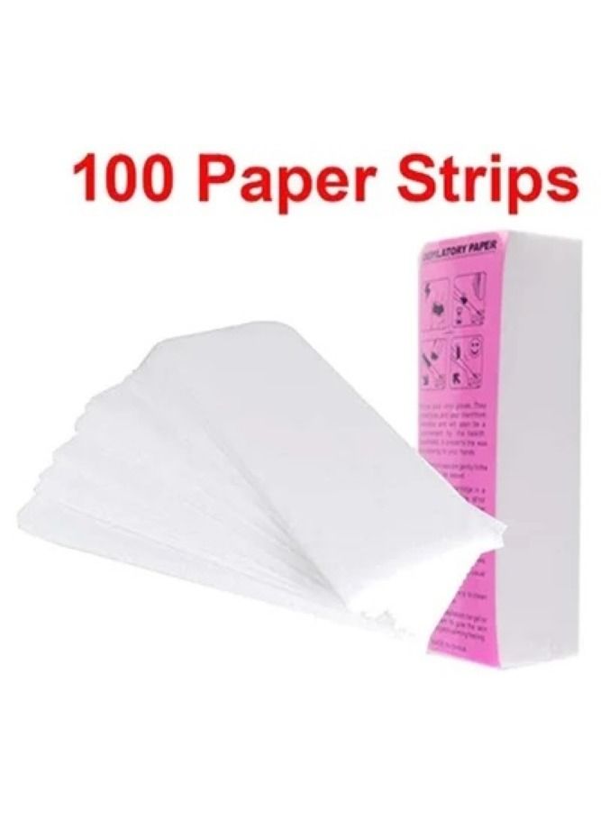 HK 4 in 1 Portable Cartridge Wax Heater Kit, Mini Waxing Machine Depilatory Wax ,100 PCS Depilatory Paper for Hair Removal, two pieces cartridge - Image 4