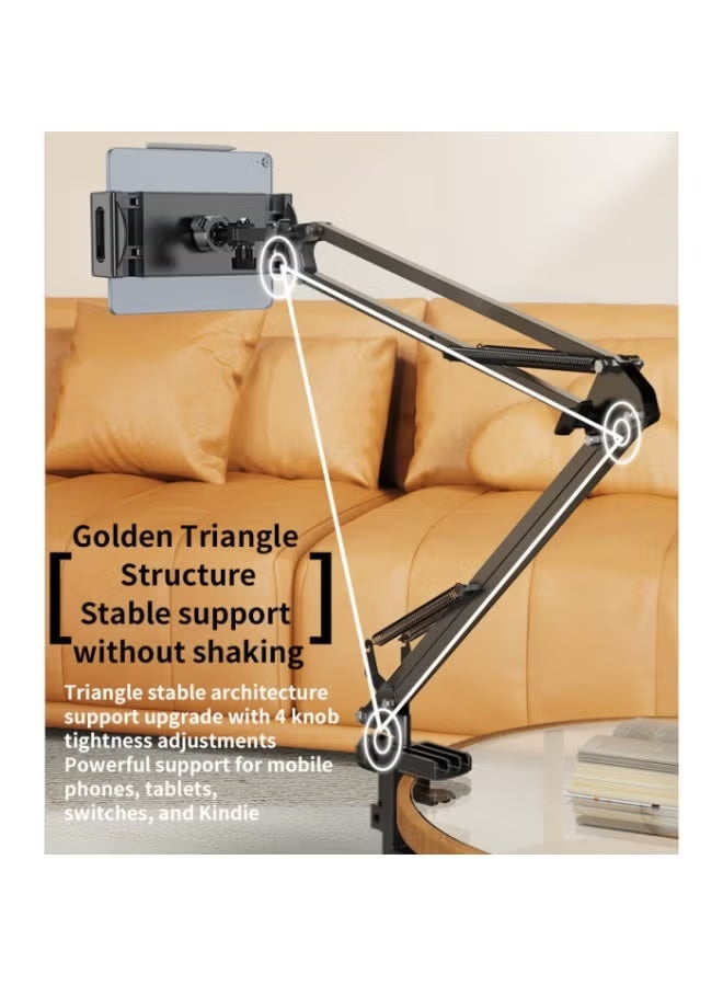 Yesido C296 Desktop Phone Holder Stand, 360° Multi-Directional Folding Shaft, Adjustable Mobile Phone Stand, Foldable Smartphone Holder with Stable Base, Flexible Viewing Angle, Compact Portable Design for Desk, Office, Home, Work, Study & Video Calls - Image 2
