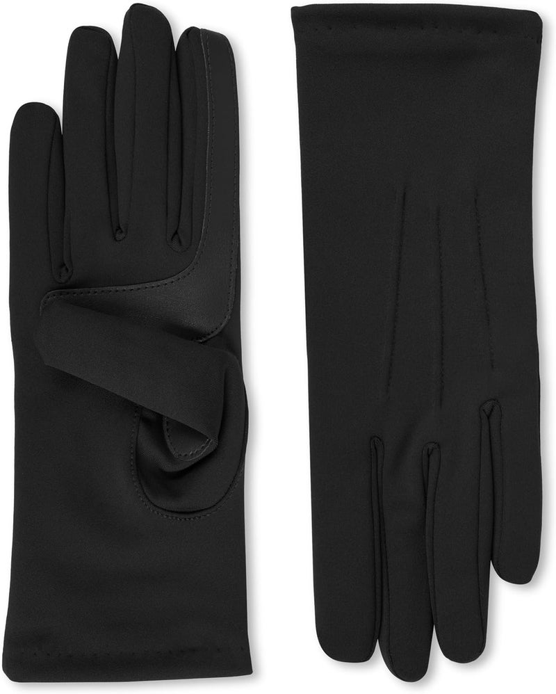 Isotoner Women's Spandex Cold Weather Gloves with Fleece Lining - Black, One Size - Image 1