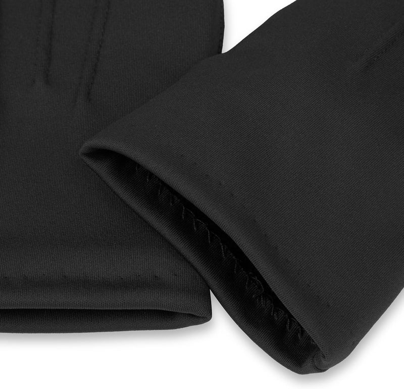 Isotoner Women's Spandex Cold Weather Gloves with Fleece Lining - Black, One Size - Image 2