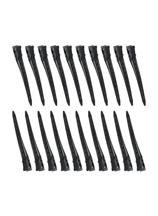 YTBYT 20 Pcs 3.5 Inches Duck Bill Hair Clips Black Metal Alligator Curl Clips With Holes Styling Clips For Salon Hair Extensions - Image 2