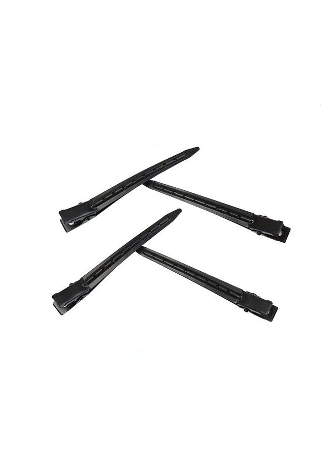 YTBYT 20 Pcs 3.5 Inches Duck Bill Hair Clips Black Metal Alligator Curl Clips With Holes Styling Clips For Salon Hair Extensions - Image 4