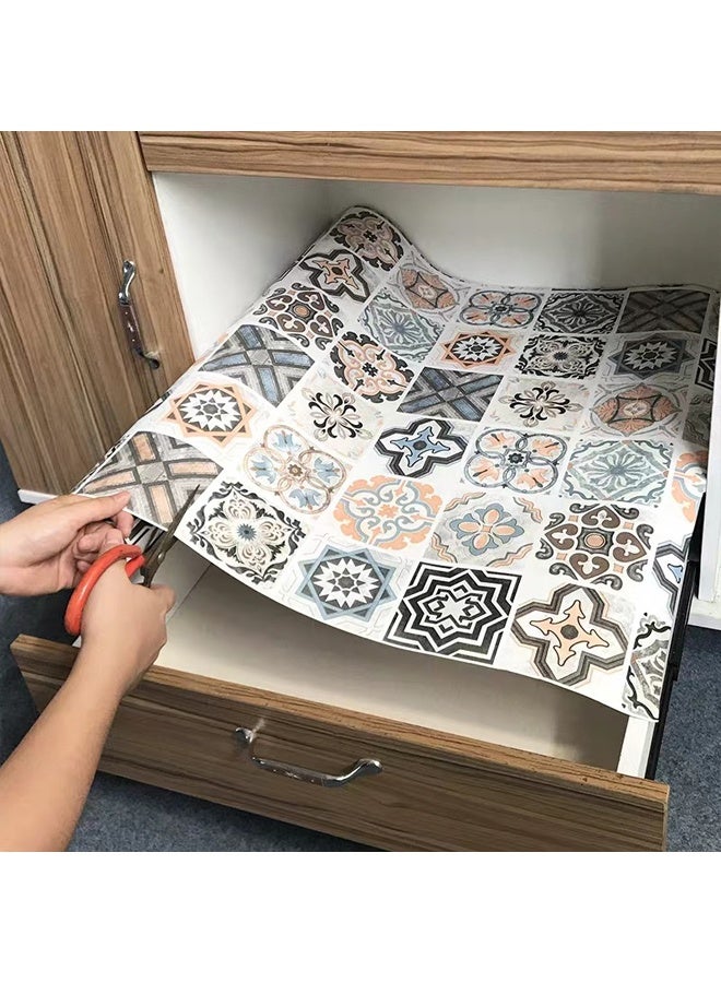 Zeemey 1 Roll Kitchen Tile Waterproof And Oil Resistant Wall Stickers, Thickened Heat-Resistant Stickers For Range Hood Renovation, Cuttable DIY Wallpaper For Kitchen Cabinet(60*300CM) - Image 3