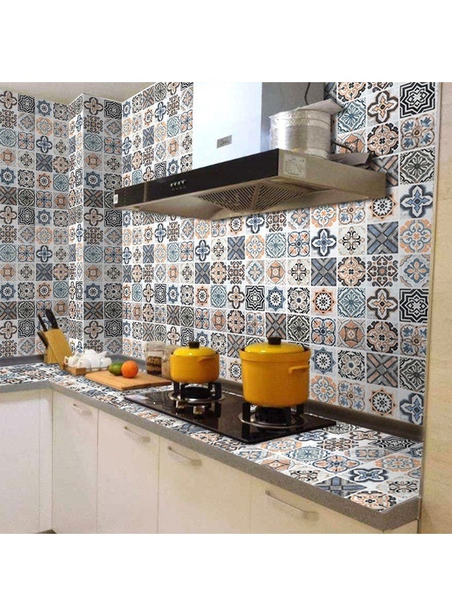 Zeemey 1 Roll Kitchen Tile Waterproof And Oil Resistant Wall Stickers, Thickened Heat-Resistant Stickers For Range Hood Renovation, Cuttable DIY Wallpaper For Kitchen Cabinet(60*300CM) - Image 5