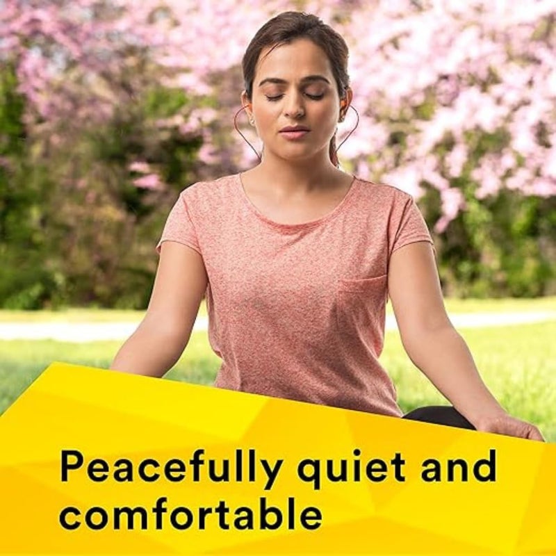 Stylera Ear Plugs Corded, Extra Soft, Reusable Earbuds Noise Cancellation, Soundproof Earplug Use For Underwater, Meditation, Study, Flight Travel,Sleeping Sound Block Up To 29 Decibel (ORANGE, PACK OF 5) - Image 5