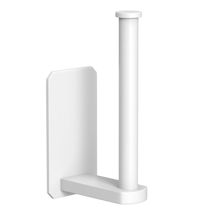 TOILET PAPER HOLDER SELF ADHESIVE KITCHEN WASHROOM ADHESIVE TOILET ROLL HOLDER NO DRILLING FOR BATHROOM STICK ON WALL STAINLESS STEEL BRUSHED WHITE