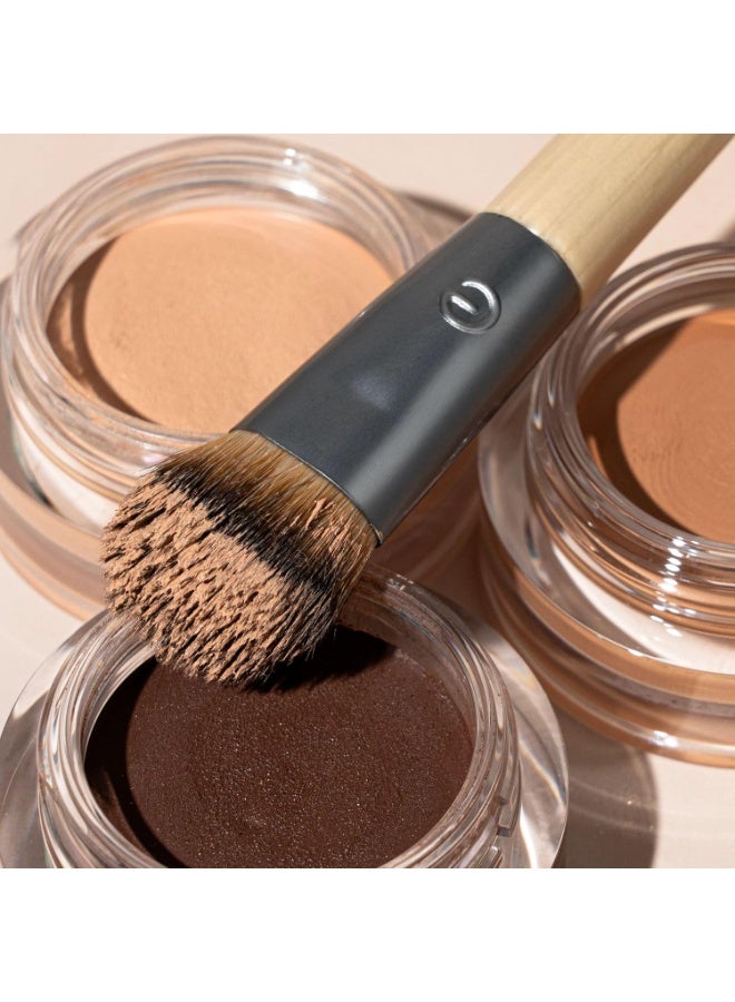 إيكوتولز فرشاة مكياج إيكو تولز بريسيجن كونسيلر، لإخفاء عيوب البشرة تحت العينين، نحت البشرة، تعمل مع المكياج السائل والكريمي، شعيرات صناعية، خالية من القسوة ونباتية، عدد 1 - Image 4