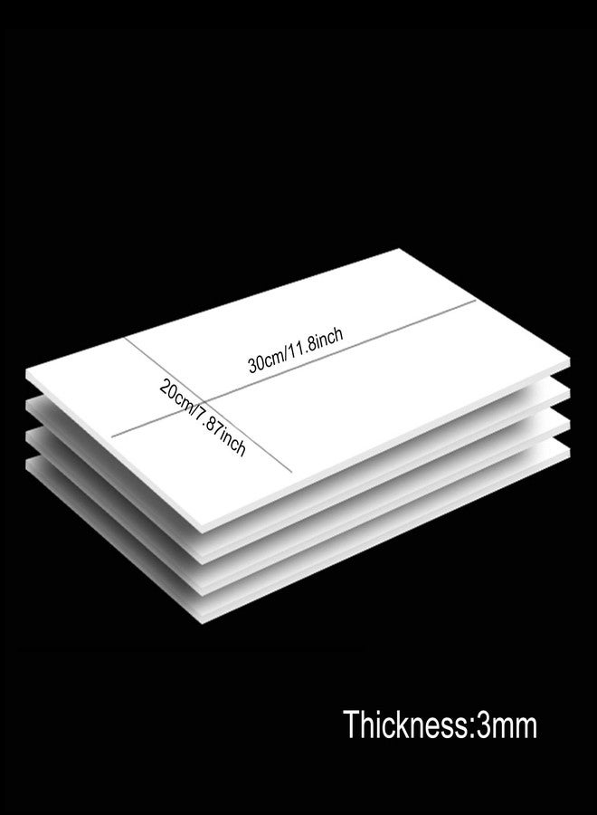 BENECREAT 5 Sheets 3mm White Foam Boards 11.8x7.8inch Rectangle Foam PVC Sheet Poster Board Mount Board for Mounting, Crafts, Modelling, Art, Display, School Projects - Image 2