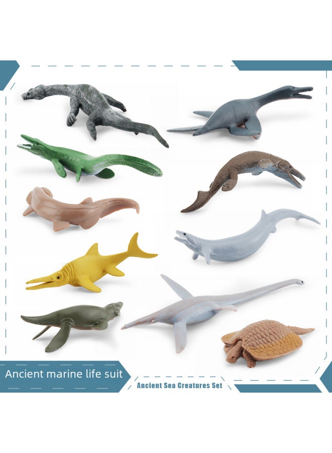 Simulation Ancient Marine Life Suit Model Ground Crocodile Sea King Dragon Ruffle Shark Magic Dragon Sliding Tooth Dragon Ornaments-Color:BL-1193 Ancient Marine Life Suit 76g  - Image 2