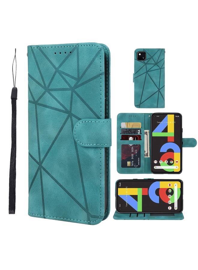 Zaboon Case For Google Pixel 4a 4G Skin Feel Geometric Lines Leather Phone Case - Image 1