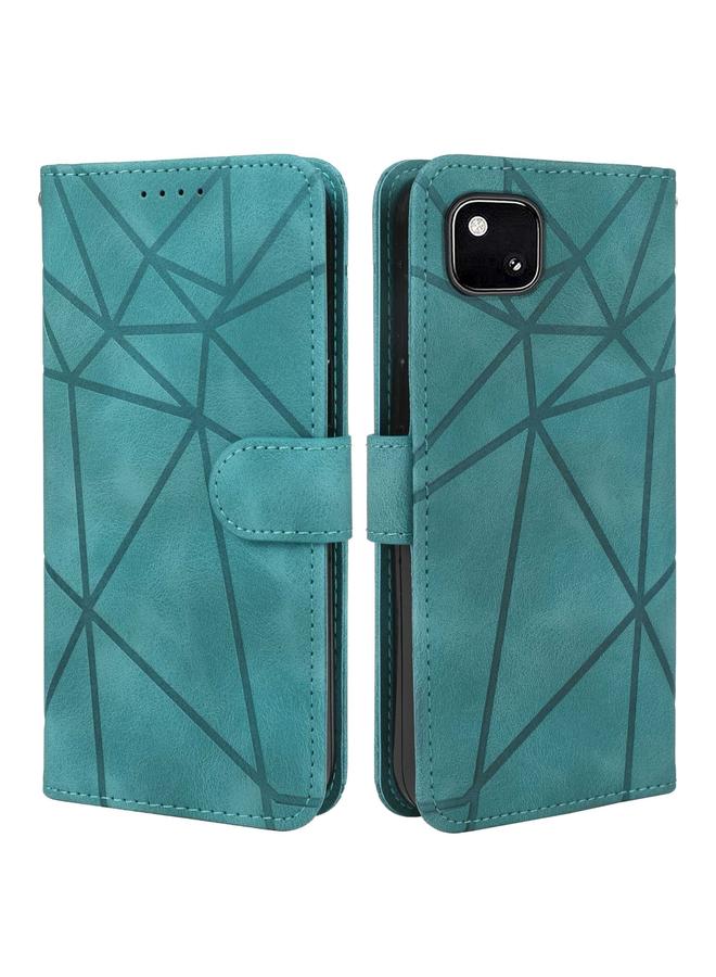 Zaboon Case For Google Pixel 4a 4G Skin Feel Geometric Lines Leather Phone Case - Image 2