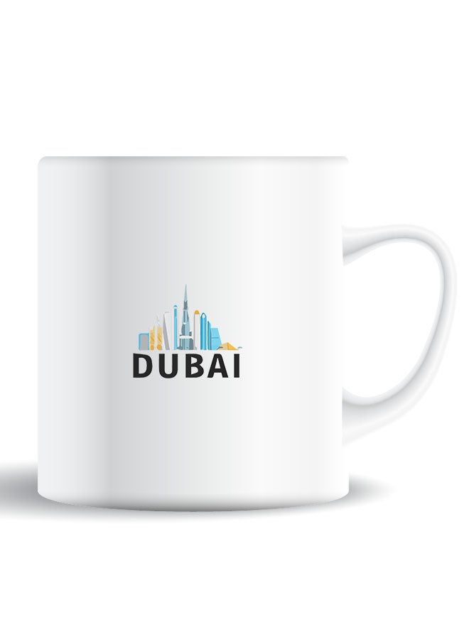 Theodor Premium Quality Two Sided Printed Coffee Mug Tea Cup Dubai Black For Home Office, Kids Men Women  - Image 1