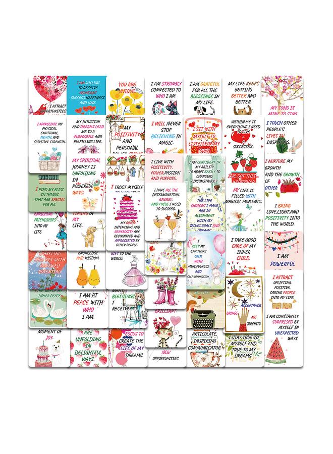 Bluejw Selling New 50 Cartoon Positive Energy Incentive Text Postcards Selling High-end Simple Exciting - Image 2