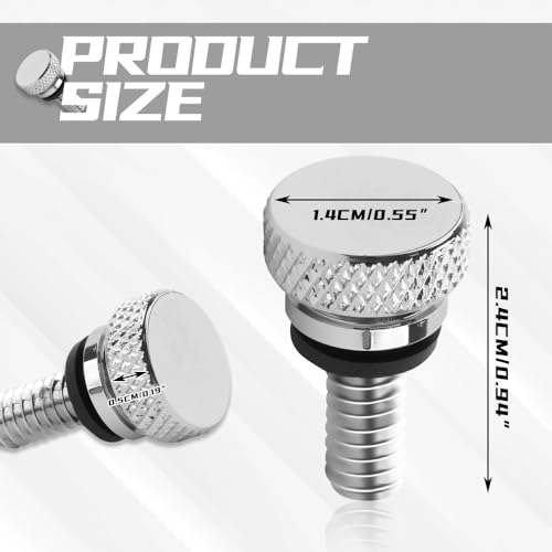 WINUERK Motorcycle Quick Release Seat Bolt Screw, 1/4 Inch-20 Thread Motorcycle Aluminum Alloy Rear Seat Bolt Mount Screw Compatible with Harley Davidson Touring Softail Dyna Sportster 1996-2025 - Image 2