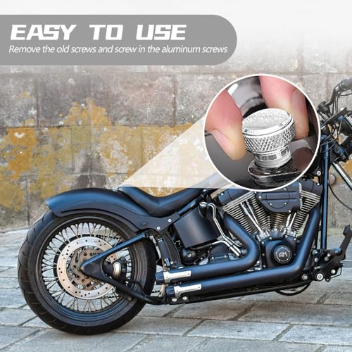 WINUERK Motorcycle Quick Release Seat Bolt Screw, 1/4 Inch-20 Thread Motorcycle Aluminum Alloy Rear Seat Bolt Mount Screw Compatible with Harley Davidson Touring Softail Dyna Sportster 1996-2025 - Image 4