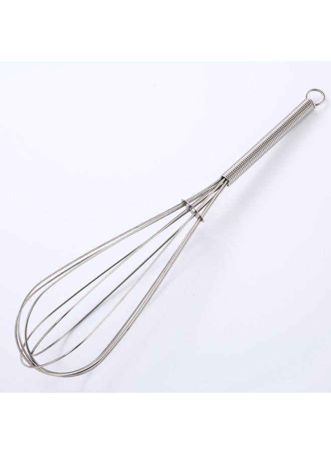 Generic - Stainless Steel Egg Beater Spring Handle Egg Blender Cream Stir Foaming Blazer Baking Tool-Color:10 Inch - Image 1