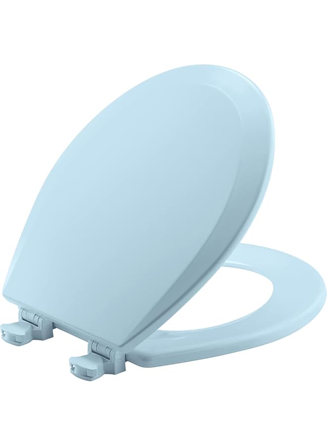 Bemis 500Ec 464 Toilet Seat With Easy Clean And Change Hinges Round Durable Enameled Wood Dresden Blue - Image 1