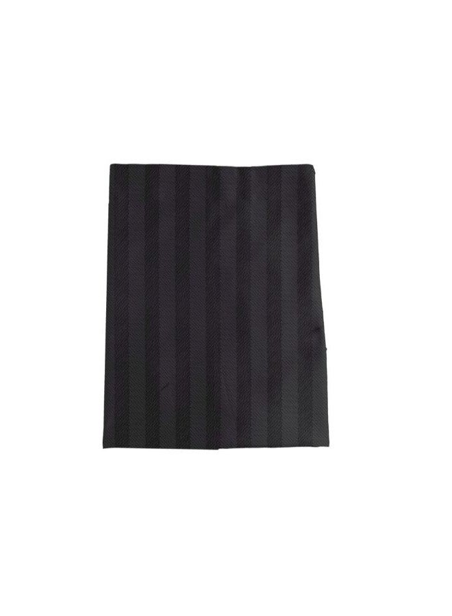 BYFT Tulip (Charcoal) King Size Flat Sheet and Pillow Covers with 1 cm Satin Stripe (Set of 3 Pcs) 100% Cotton, Soft and Luxurious Hotel Quality Bed linen-300 TC - Image 2