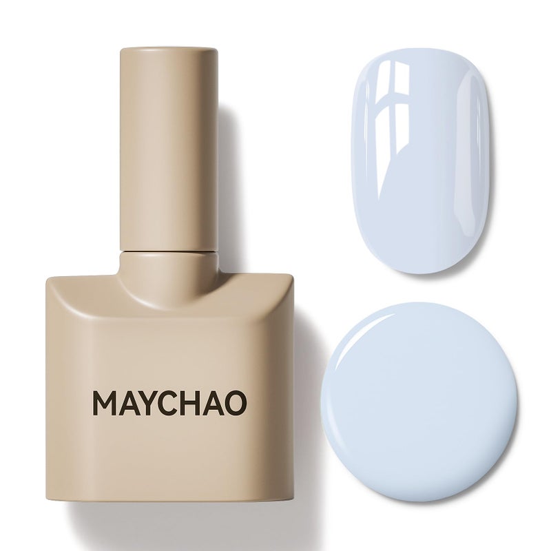 MAYCHAO 15ML Blue Gel Nail Polish 1Pc Baby Blue Gel Polish Soak Off UV LED Nail Polish Nail Art Starter Manicure Salon DIY at Home, 0.5 OZ - Image 1