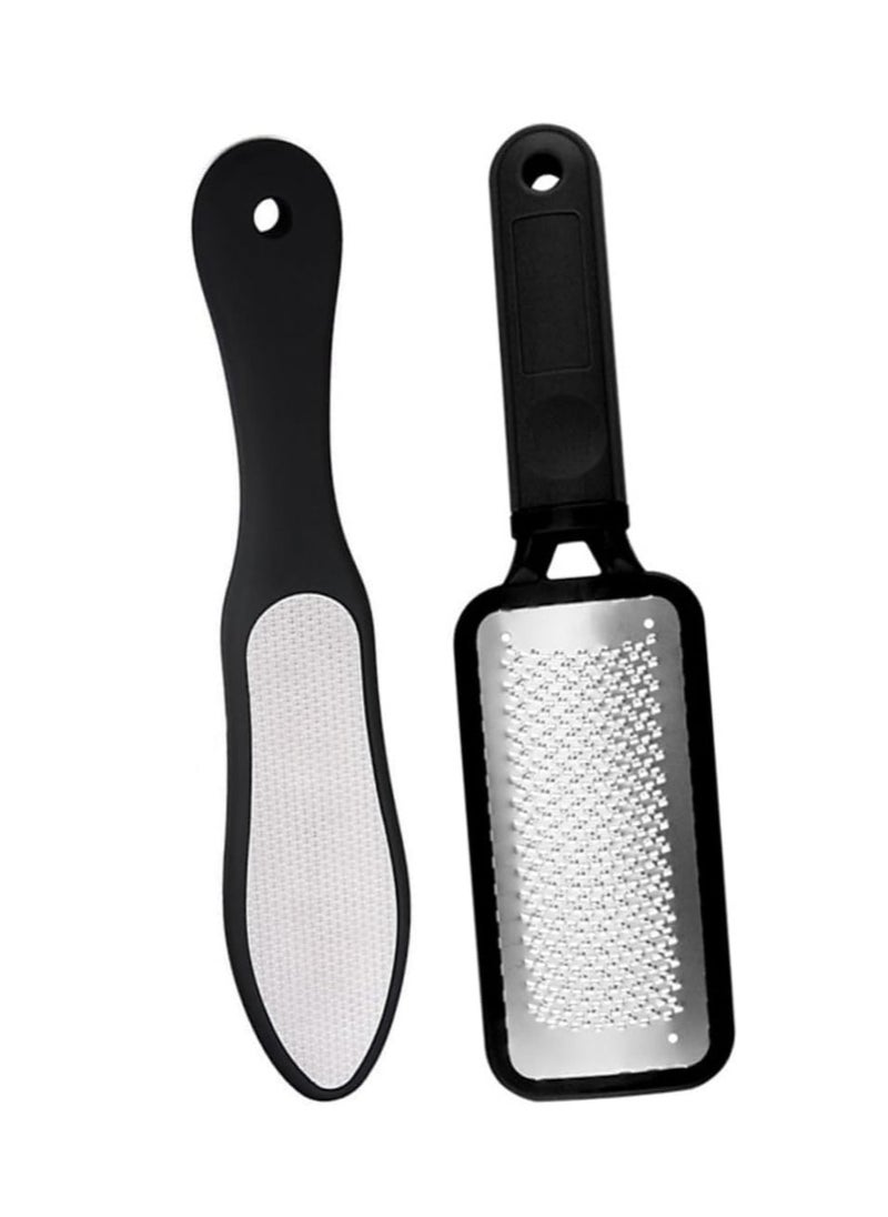 Oasisgalore 2-Piece Stainless Steel Pedicure Foot File Set, Exfoliating Tools for Smooth Skin & Callus Removal.  - Image 1